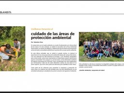 Cuidado de las áreas de protección ambiental
